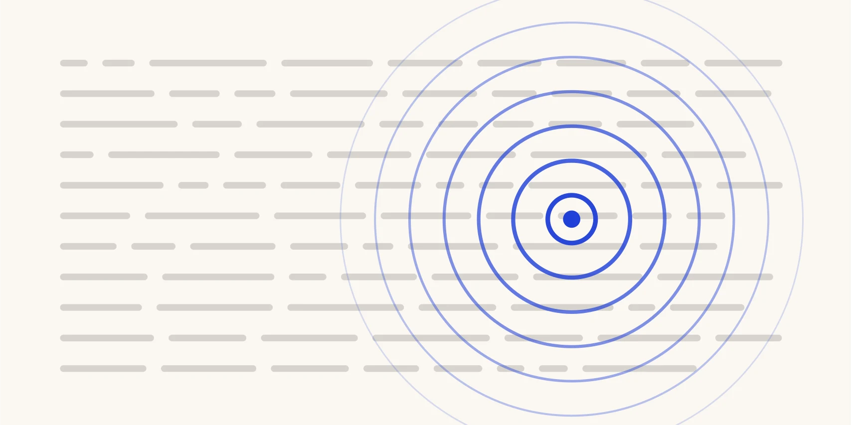 Abstract illustration of ink ripples spreading across paper, suggesting an invisible mark inside text